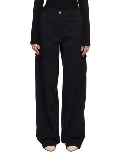 Theory Black Wide-leg Trousers