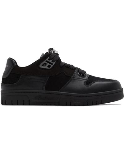 Acne Studios Leather Low Top Sneakers - Black