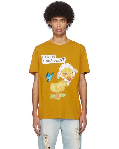Egonlab T-shirt 'goat' jaune - Orange