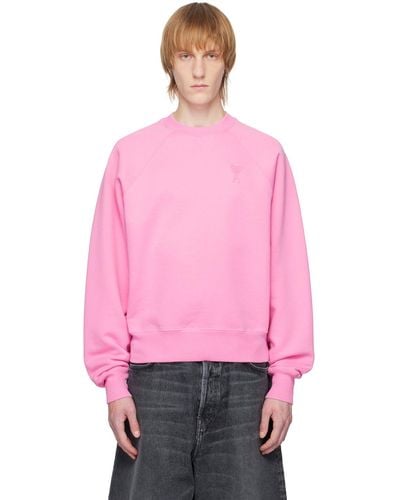 Ami Paris Pink Ami De Cœur Sweatshirt