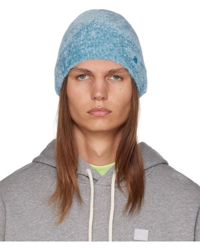 Acne Studios Blue Patch Beanie