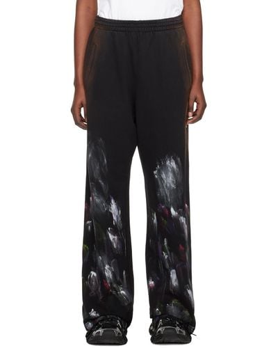 we11done Painted Lounge Trousers - Black