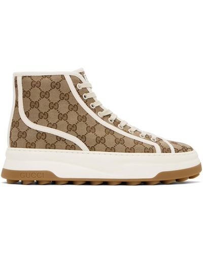 Gucci GG Canvas High-top Sneaker - Brown