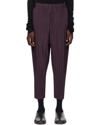 Homme Plissé Issey Miyake Homme Plissé Issey Miyake Indigo Monthly Colour December Trousers - Blue