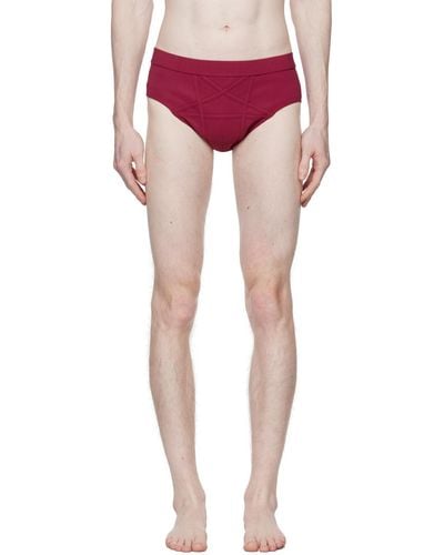 Rick Owens Penta Swim Briefs - Red