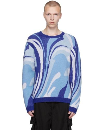 RTA Graphic Sweater - Blue