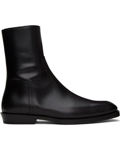 Dries Van Noten Leather Boots - Black