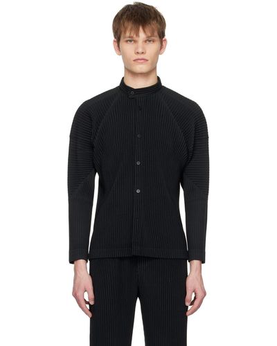 Homme Plissé Issey Miyake Black Bow-Tie Press Shirt