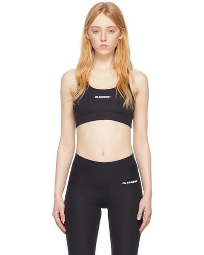 Jil Sander Black Nylon Sport Bra