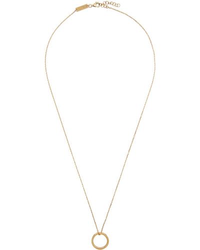 Maison Margiela Collier argenté à logo gravé - Noir