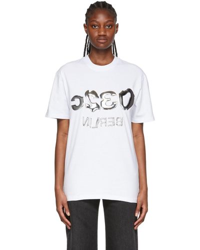 032c ホワイト Glitch Selfie Tシャツ