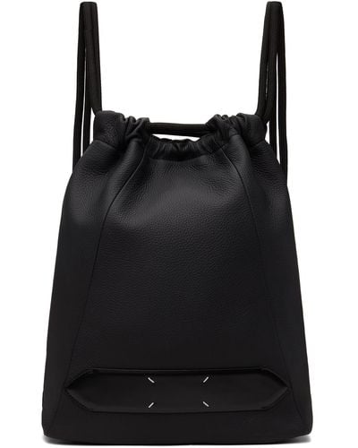 Maison Margiela Soft 5ac Drawstring Backpack - Black