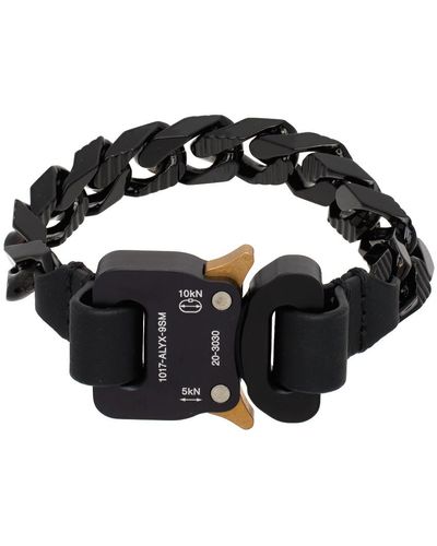 1017 ALYX 9SM Bracelet-chainette noir à boucle rapide