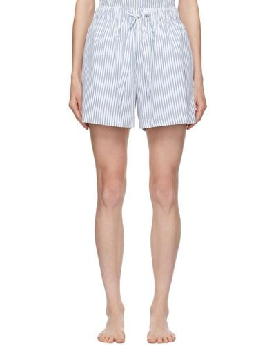 Tekla Drawstring Pajama Shorts - White