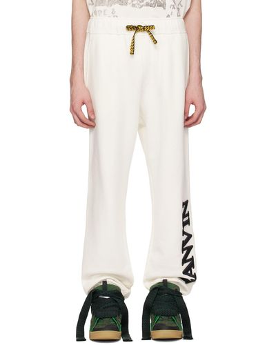 Lanvin Pantalon de survêtement blanc édition future