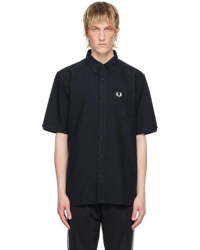 Fred Perry Embroidered Shirt - Black