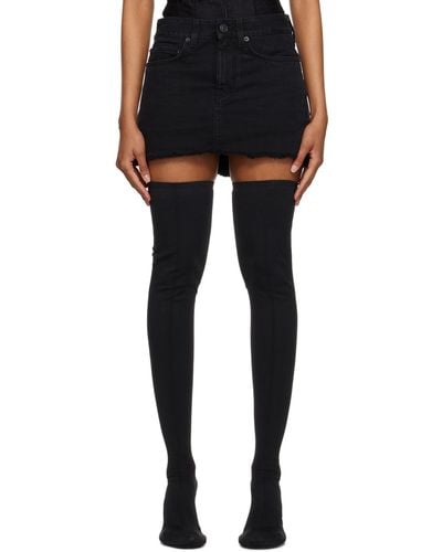 Balenciaga Black Cut-off Mini Skirt