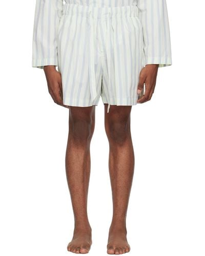 Tekla Off- & Drawstring Pyjama Shorts - White