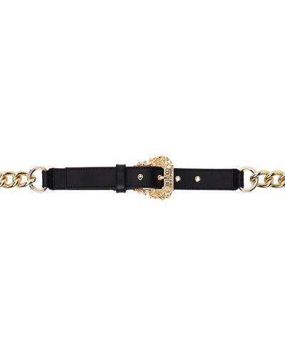 Versace Black & Gold Chain Belt