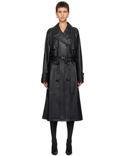 Stand Studio Trench betty noir en cuir synthétique