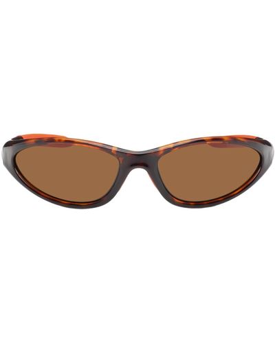 Marine Serre Tortoiseshell Vuarnet Edition Injected Visionizer Sunglasses - Black