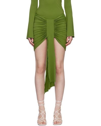 Kim Shui Mini-jupe kaki exclusive à ssense - Vert