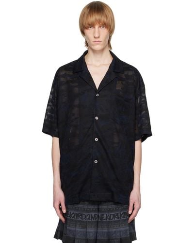 Feng Chen Wang Camouflage Shirt - Black