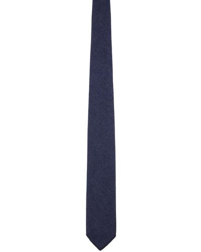 Engineered Garments Navy Cotton Tie - Black