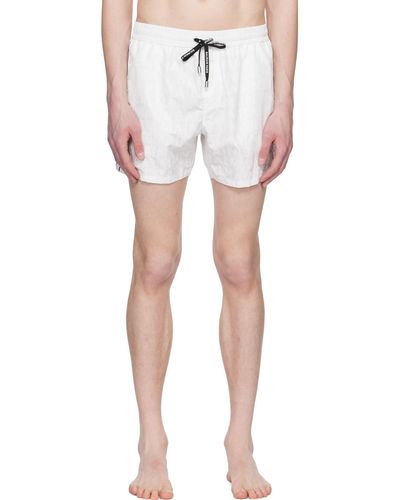 Balmain Printed Swim Shorts - White