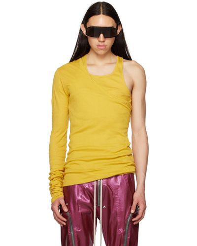 Rick Owens Yellow ziggy Banana Tank Top