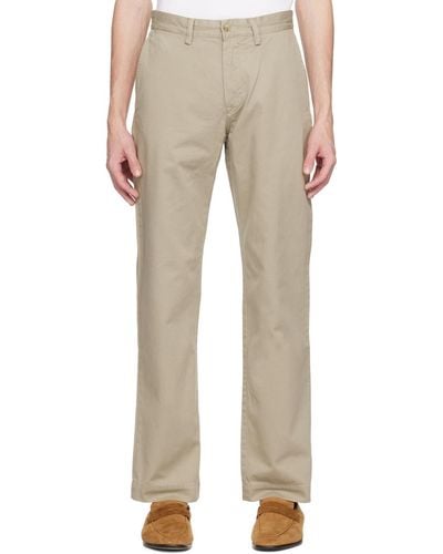 Polo Ralph Lauren Pantalon brun clair à coupe classique - Neutre