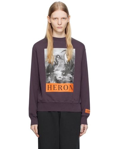 Heron Preston Purple Graphic Sweatshirt - Black