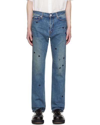 Undercover Blue Embroidered Jeans