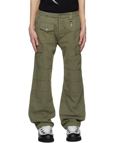 Reese Cooper Garment-dyed Cargo Trousers - Green