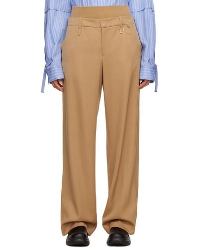 WOOYOUNGMI Beige Panelled Trousers - Multicolour