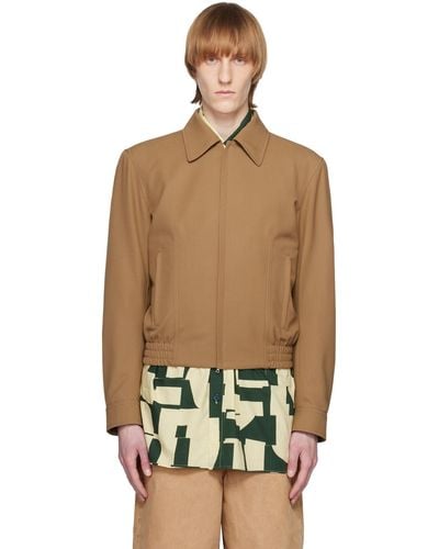 Dries Van Noten Tan Panelled Jacket - Black