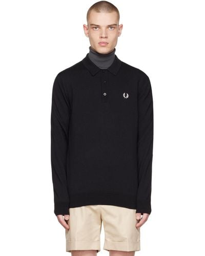 Fred Perry F Perry クラシック ポロシャツ - ブラック