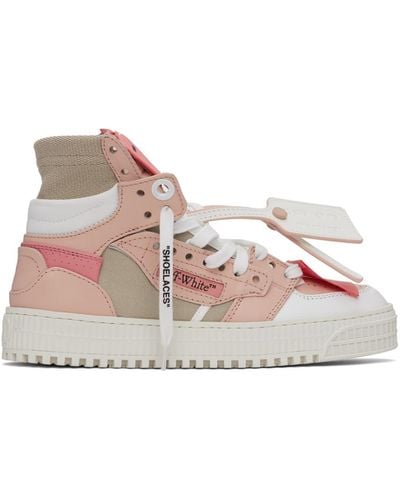 Off-White c/o Virgil Abloh Pink & Beige 3.0 Off Court Trainers - Black