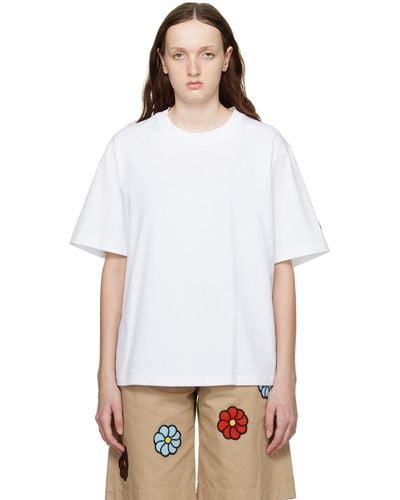 Moncler Genius T-shirt blanc à logo et texte imprimés - moncler x alicia keys