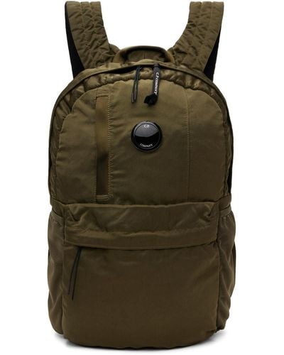 C.P. Company Khaki Nylon B Backpack - Green