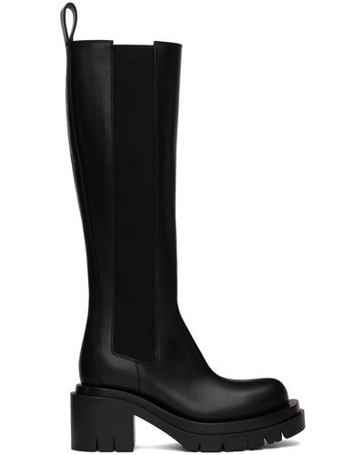 Bottega Veneta Black Lug Tall Boots