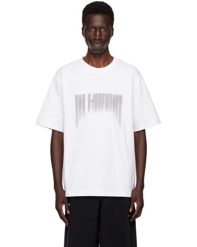 Han Kjobenhavn ホワイト Faded Logo Tシャツ