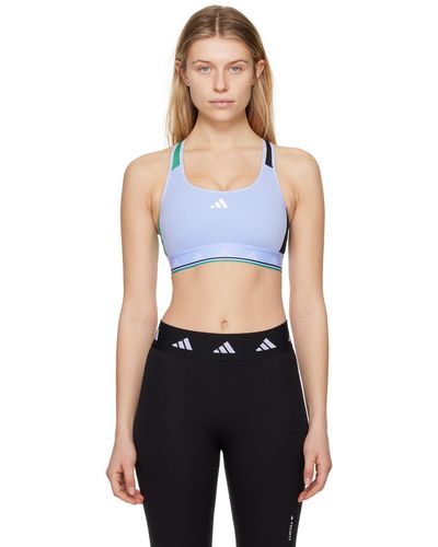 adidas Originals Blue Powerreact Techfit Sport Bra