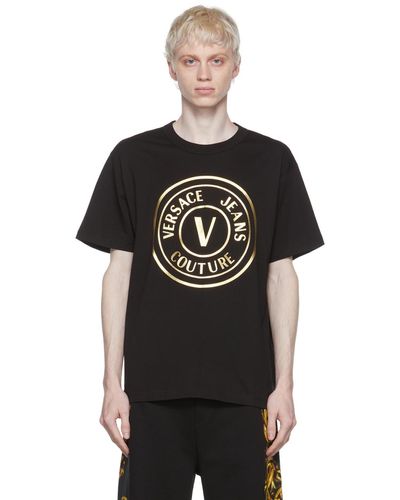 Versace Black V-emblem T-shirt
