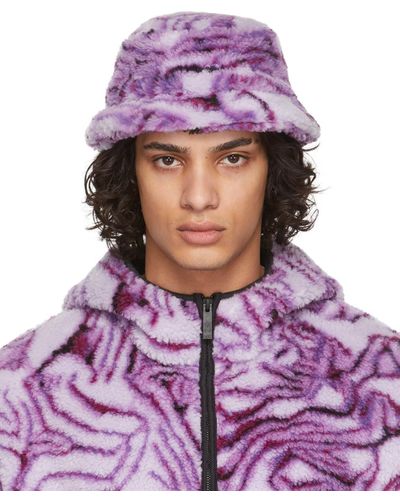 McQ Mcq Purple Fleece Bucket Hat
