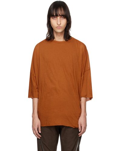 Rick Owens Tommy Tシャツ - オレンジ
