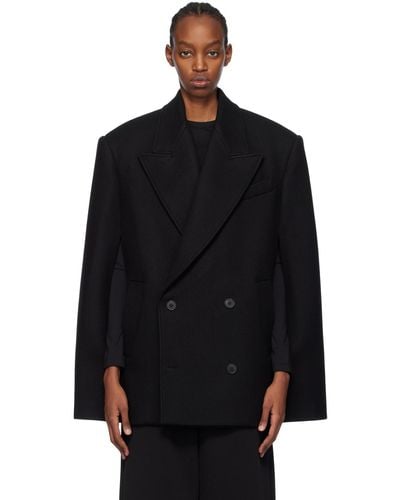 Wardrobe NYC Double-breasted Coat - Black