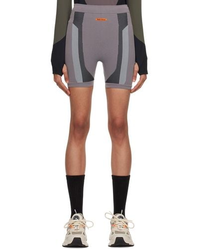 Heron Preston Gray 3d Ribbing Shorts - Black