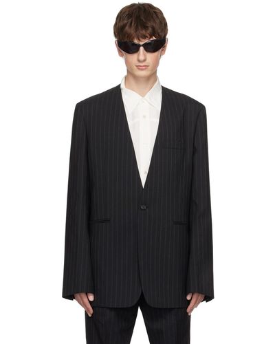 Acne Studios Veston sans col noir