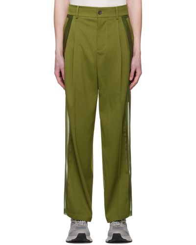 Feng Chen Wang Panelled Trousers - Green